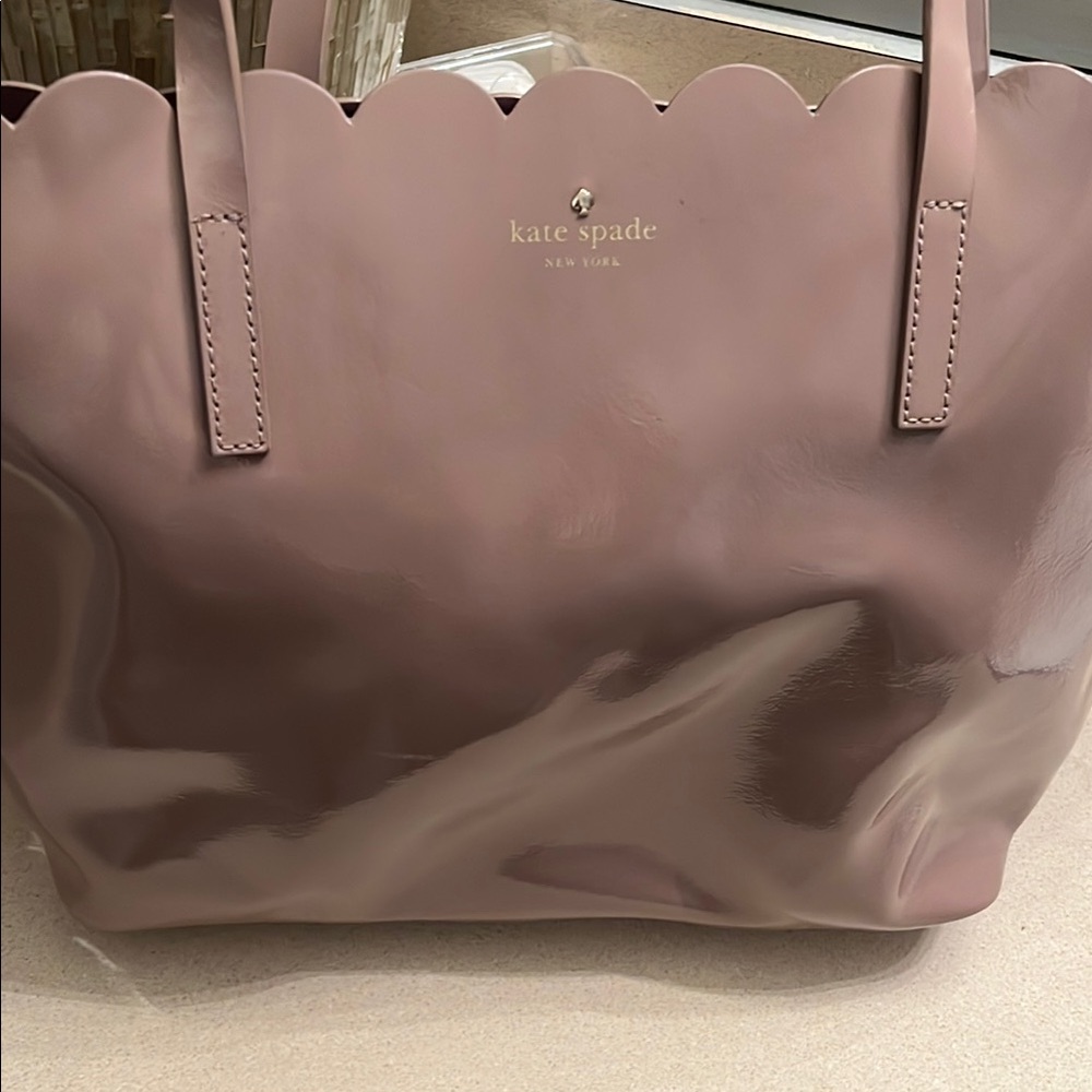 Kate Spade Pink Leather Tote with Structured Handles